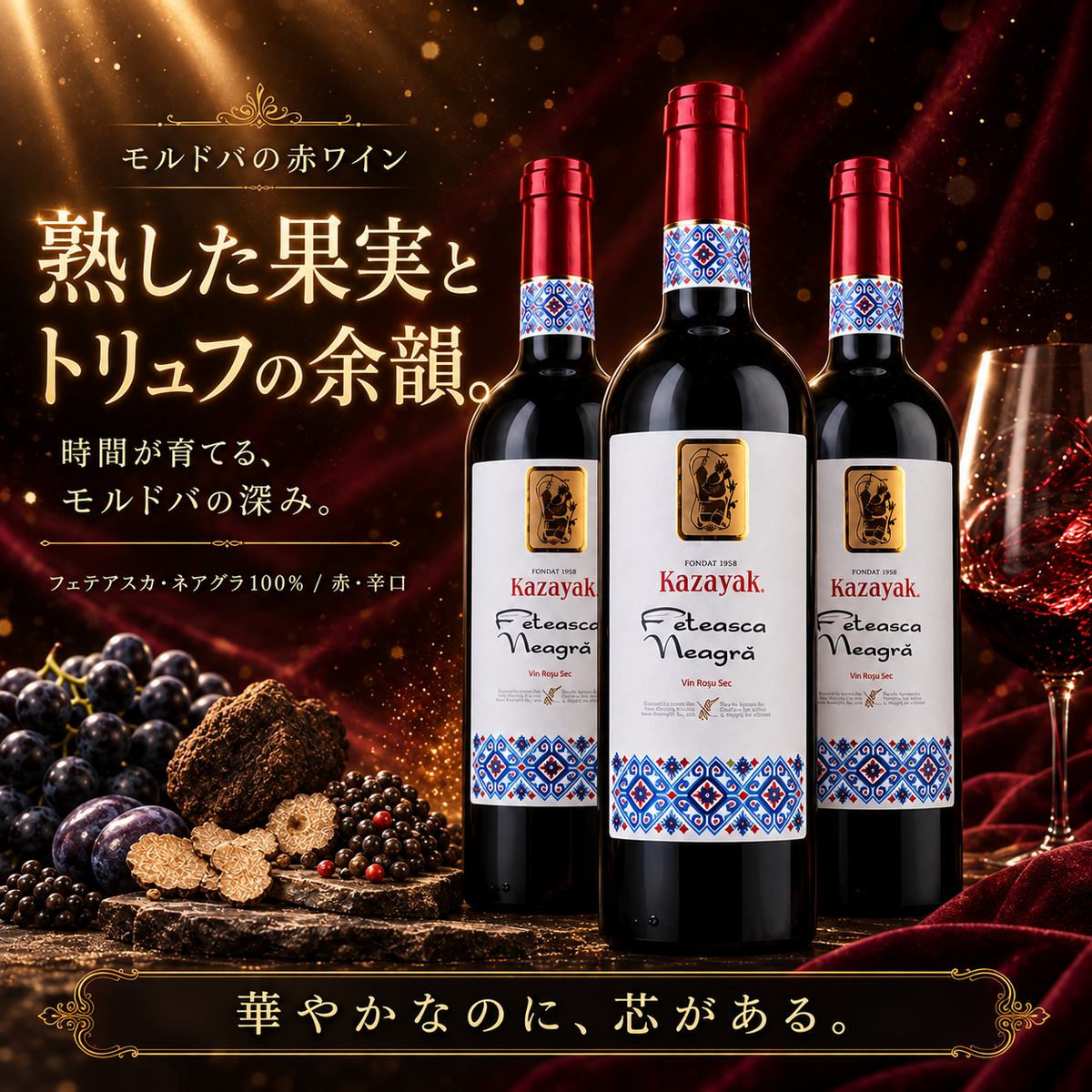 【890円お得】FETEASCA NEAGRA（フェテアスカ・ネアグラ）3本セット